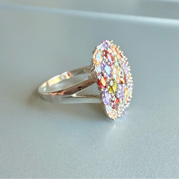 🎊 Multi Gemstones Confetti Sterling Silver Rings 💍 ASK FOR PRICES ‼️ - Picture 6 of 17